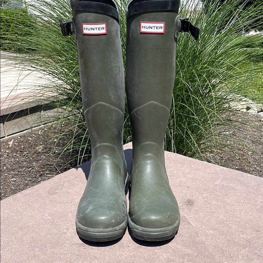 Hunter Olive Tall Waterproof Boots
